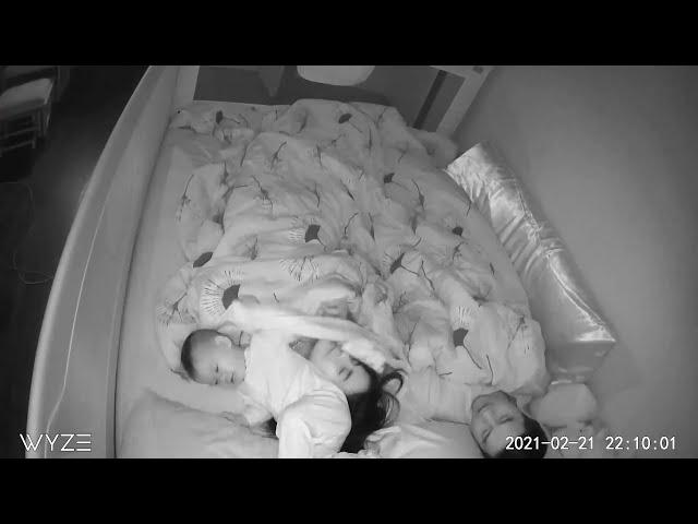 Baby Monitor Captures: Parents Switching Places to Trick their Baby