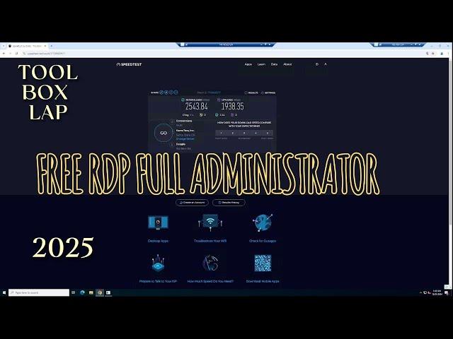 حصرياً: مجاني بصلاحيات الادمن Free RDP بسرعات انترنت رهيبة 2025 حل مشكله الصوت FULL ADMINISTRATOR