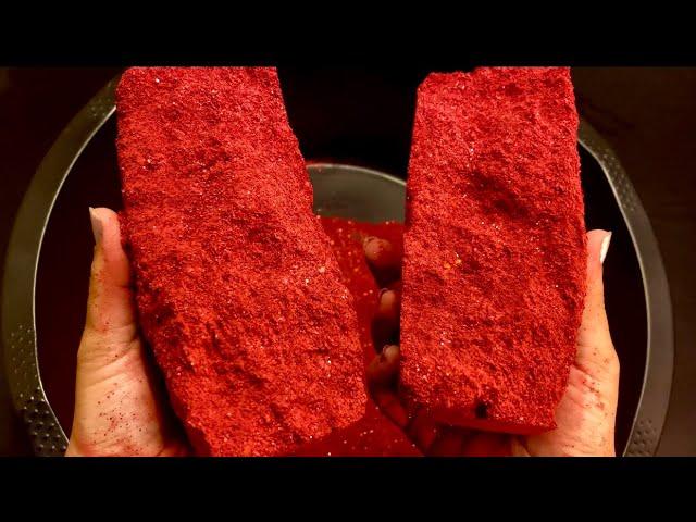 Asmr - red glitter mix - crunchy soft baking soda - so soft gym chalk