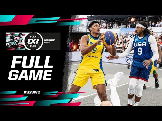 Brazil  vs USA  | Men Semi-Finals | Full Game | FIBA 3x3 World Cup 2023 | 3x3 Basketball