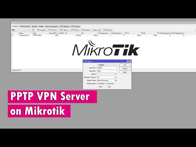 How to create a PPTP VPN server on Mikrotik router