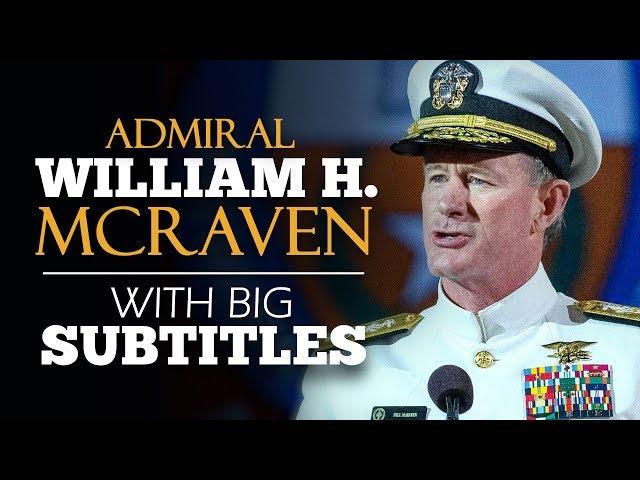 ENGLISH SPEECH | ADMIRAL WILLIAM H. MCRAVEN: Change the World (English Subtitles)