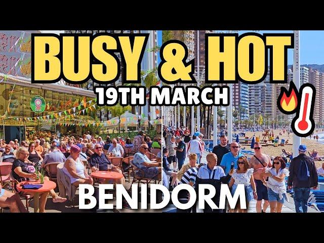 Benidorm - Crowded Levante, Old Town & Busy Bars!┃HOT Weather! ️