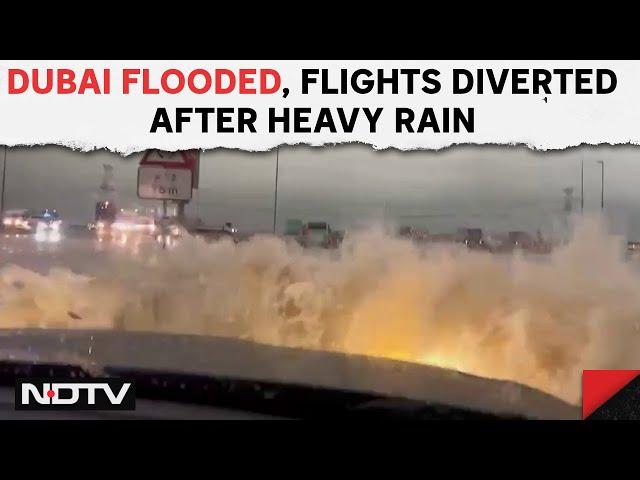 Dubai Flood News: Dubai Under Water, Incoming Flights Diverted, Cars Abandoned On Road