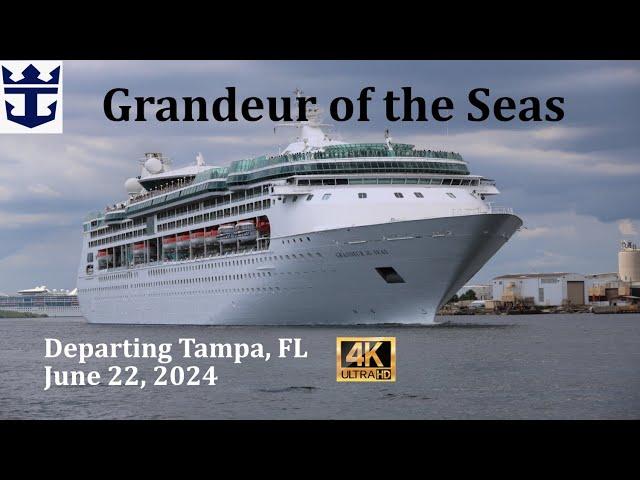 Grandeur Of The Seas departing Tampa, FL June 22, 2024 in 4K