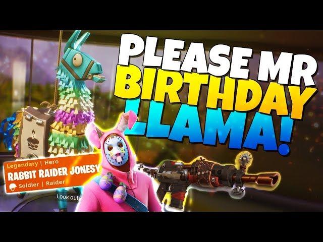 PLEASE MR BIRTHDAY LLAMA!!! | Fortnite Save The World