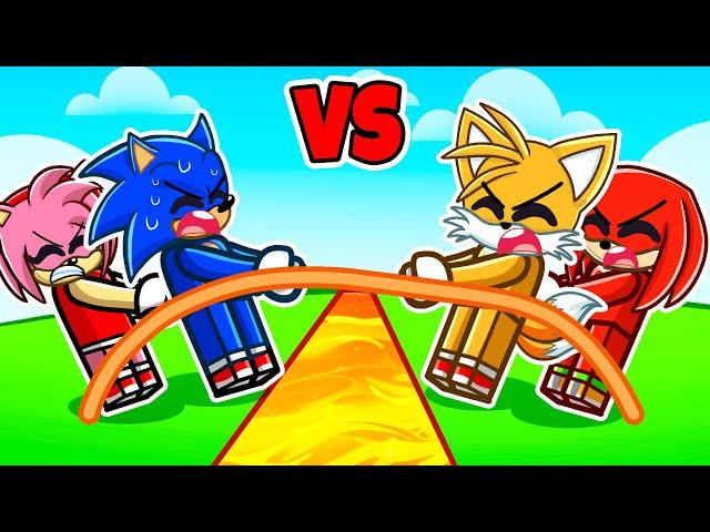 SONIC vs TAILS in Roblox TUG OF WAR Simulator!