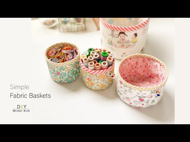 DIY Simple Fabric Basket | 패브릭 바구니 | Mini Fabric Bin