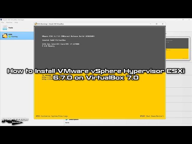 How to Install VMware vSphere Hypervisor ESXi 6.7.0 on VirtualBox 7.0 | Easy Setup Guide!