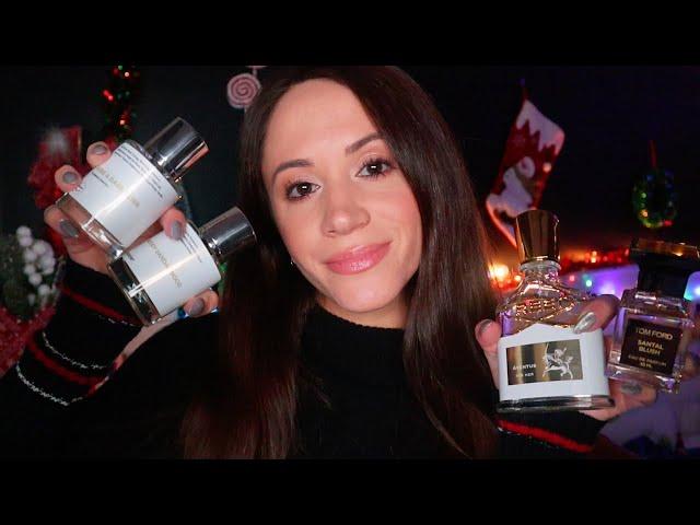 ASMR / Christmas Perfume Shop (spraying, tapping, whispers)