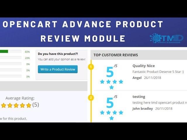 OpenCart Product Review Module like Amazon and Flipkart