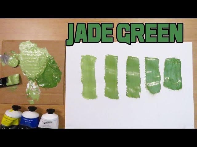 How To Make The Color Jade Green With Acrylic Paints Easy! Different Shades