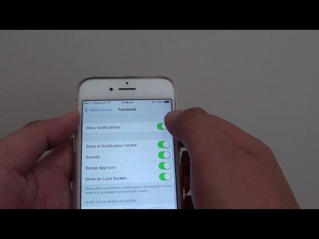 iPhone 7: How to Enable / Disable Facebook Notification