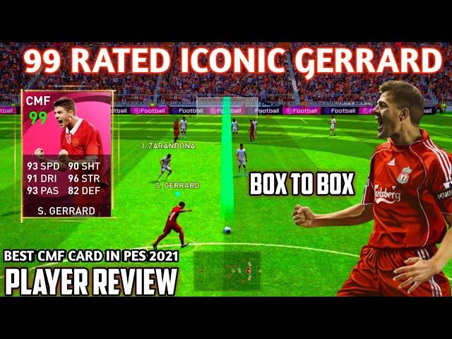 ICONIC MOMENT STEVEN GERRARD PLAYER REVIEW | THE BEAST CMF + BOX TO BOX IN PES 2021 |AXSIRP GAMING