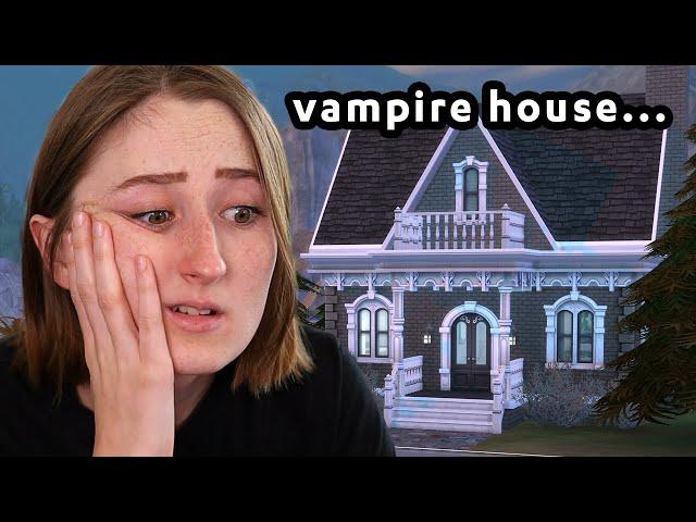 i tried building a secret vampire house in the sims