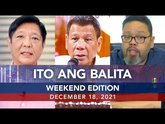 UNTV: ITO ANG BALITA WEEKEND EDITION | December 18, 2021