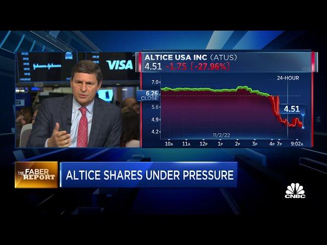 Altice shares under pressure following earnings, holds $24 billion in debt