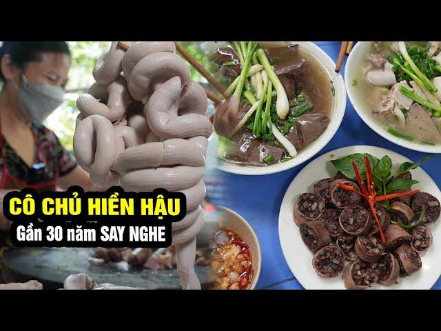 ĂN SẬP QUÁN CHÁO LÒNG Ngon rẻ, miếng TIẾT LUỘC tan chảy #hanoifood