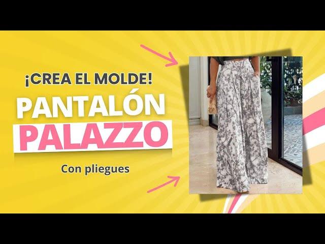 Cómo hacer el MOLDE del PANTALÓN PALAZZO con PLIEGUES /Tutorial/ Premium Academy