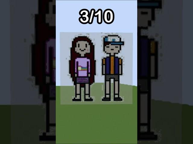 Minecraft: Which DIPPER AND MABLE looked the best?  #Shorts