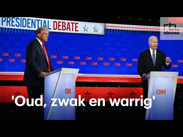 Biden maakt slechte beurt in eerste tv-debat met Trump