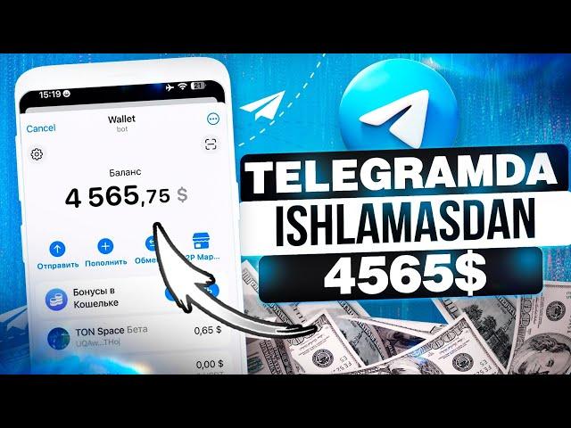 TELEGRAMDA ISHLAMASDAN TURIB | 4565.75$ DAXSHAT INTERNETDA PUL ISHLASH #top