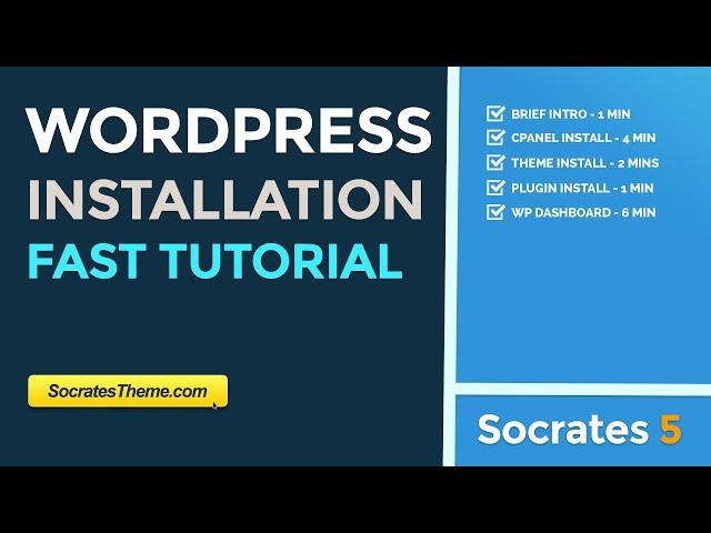 Wordpress Installation - Really Fast Tutorial - Watch First