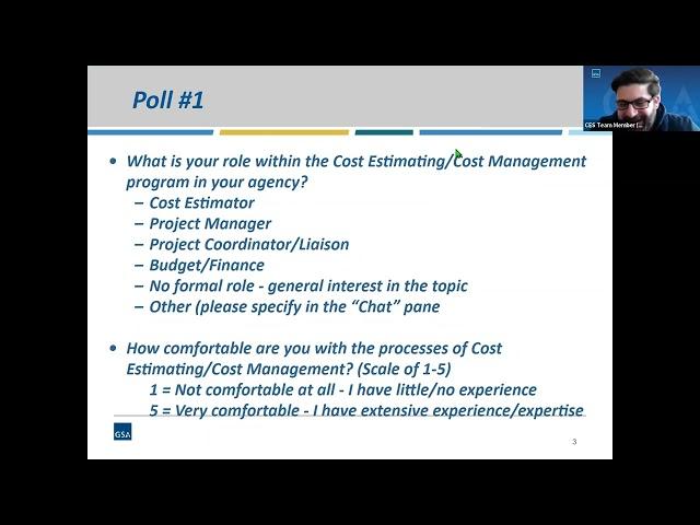 GSA PBS Client Enrichment Series - Cost Estimating and Cost Management Principles (2024)