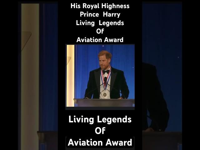 His Royal Highness, Prince Harry presented the Living Legends of Aviation Award