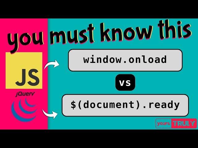  window.onload VS document.ready  The Difference