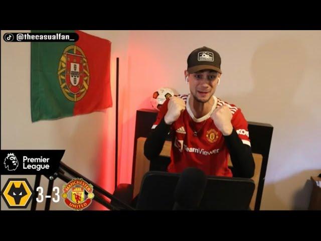 MAN UTD FAN REACTS TO WOLVES 3-4 MANCHESTER UNITED PREMIER LEAGUE GOAL REACTION HIGHLIGHTS