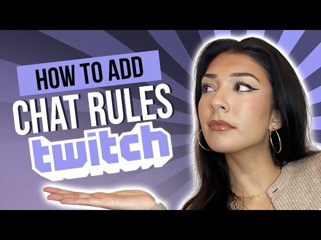 FASTEST: How To Set-Up Chat Rules On Twitch! (2024)