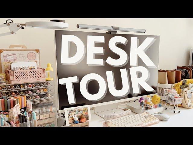 Desk Setup Tour | lots of stationery, aesthetic, cozy, creative, dream desk chair