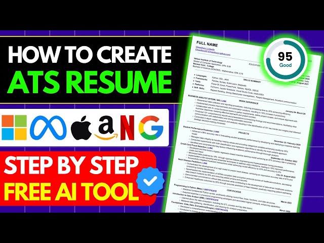 How to Create ATS Friendly Resume in 2025 (For FREE)