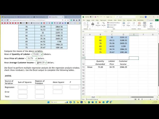 Multiple regression, hypothesis testing, model deployment