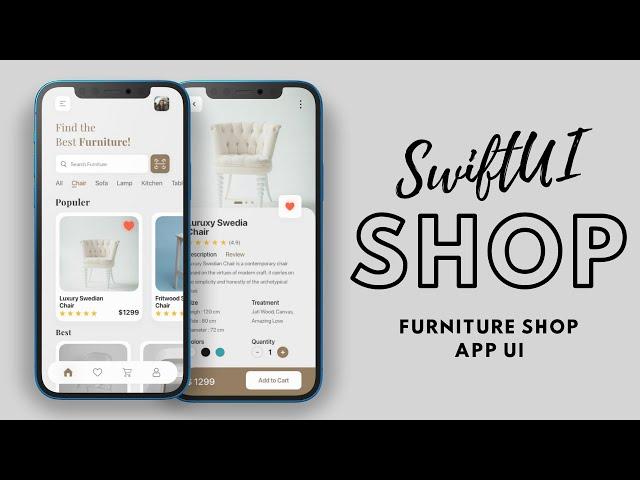 Furniture Shop App UI - SwiftUI - Speed Code