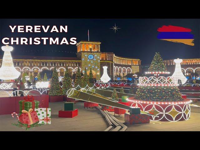 Christmas Mood in Yerevan, Armenia - 2024 Christmas Walking Tour