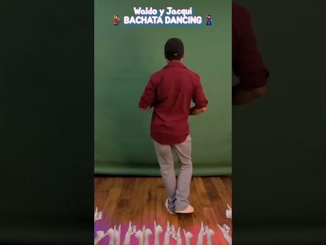 Beginner Bachata Front Cross Step | Bachata Dancing | Back View | Waldo y Jacqui