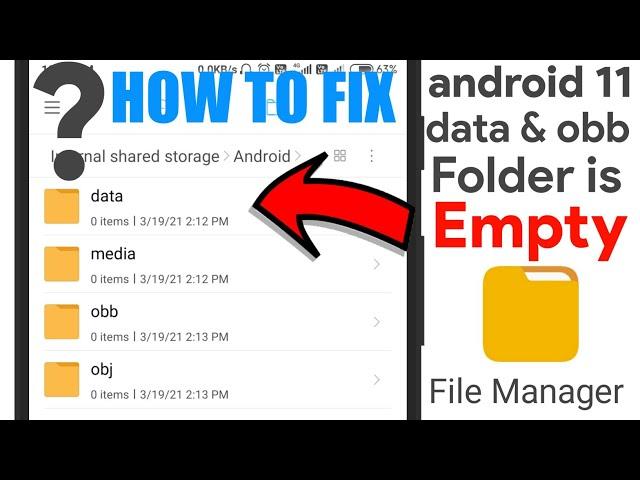 Android data file not showing | How to open data & obb folder without root | data access denied