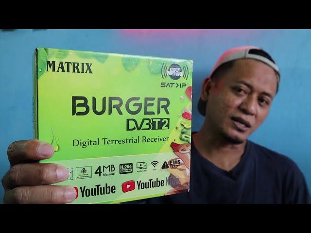 Set Top Box Tv Digital DVB T2 Terbaik dan Murah dari Matrix HD Burger Hijau