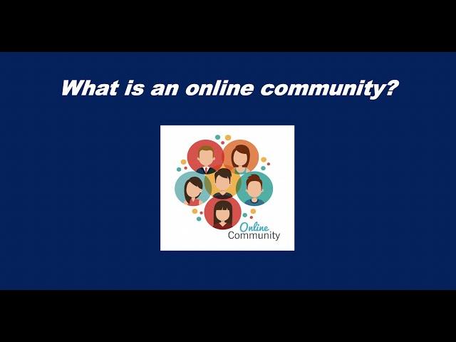 What is an online community?