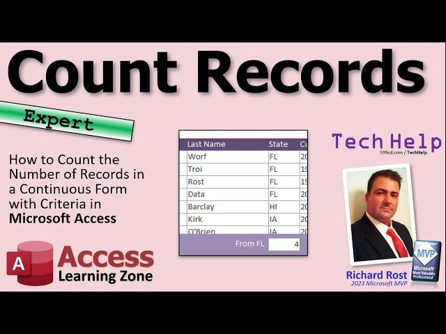 How to Count the Number of Records in a Continuous Form with Criteria in Microsoft Access