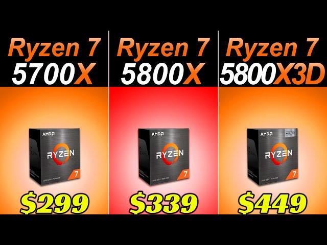 R7 5700X vs. R7 5800X vs.R7 5800X3D | How Much Performance Difference?