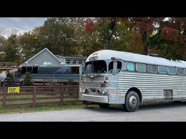 Traveling bus mechanic.  First trip out on over 3 years in our 1947 retired greyhound bus.