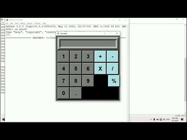 Calculator with GUI Using Python Tkinter # CodeWithCoder