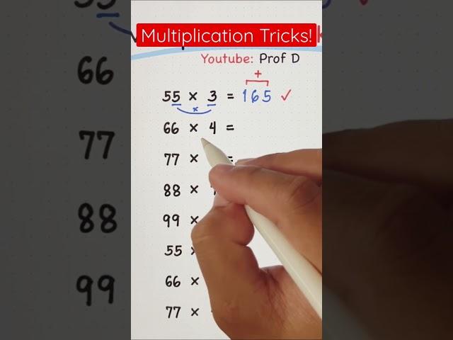 Multiplication Tricks! #math #mathematics #mathstricks #maths #mathhacks