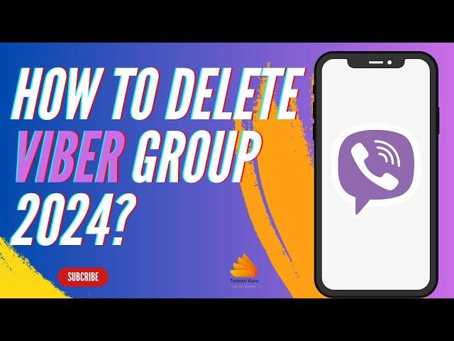 How to Delete Viber Group 2024?