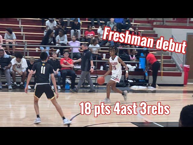 Jayden Jones Freshman Varsity debut/scrimmage 18 pts 4ast 3rebs