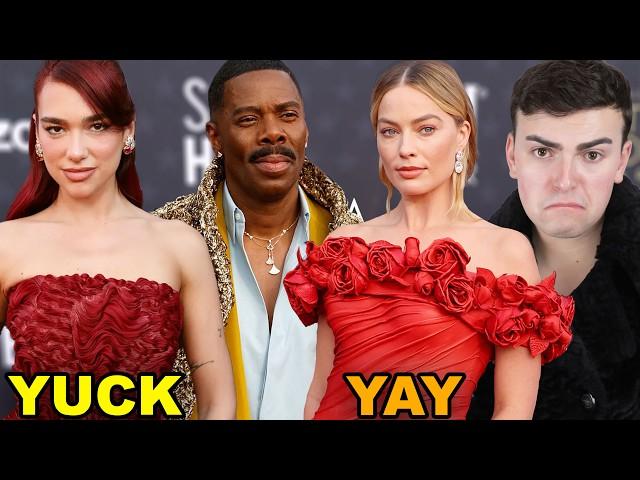 CRITIC'S CHOICE AWARDS 2024 FASHION ROAST (is dua lipa wearing pastrami?)