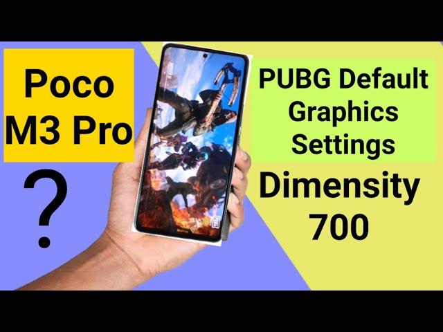 Poco M3 Pro pubg 60fps default graphics settings support test I'm dimensity 700 